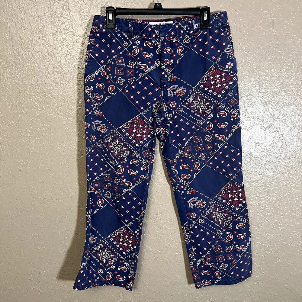 Tommy Hilfiger Jeans paisley print pants 8 vintage y2k